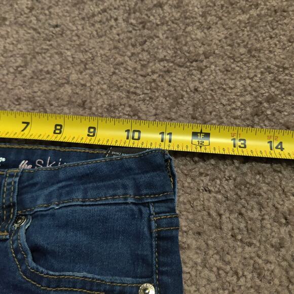 7 For All Mankind Jeans Womens 12 ( 22 x 26 ) Dark Blue Skinny Pants - Picture 9 of 13